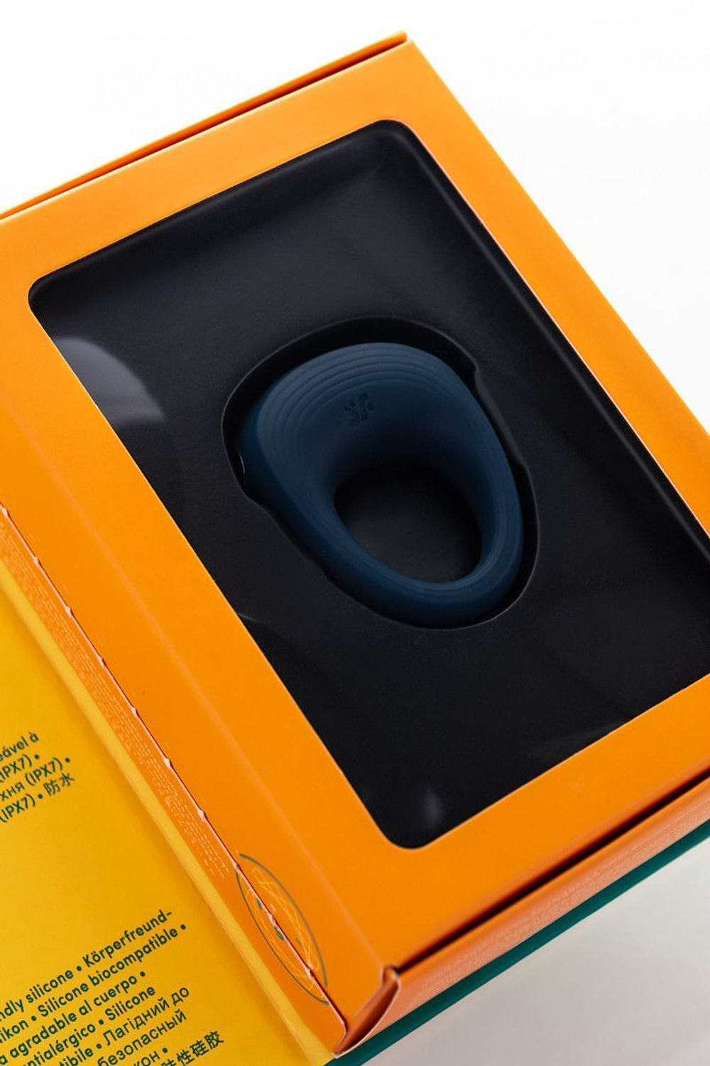 Синее эрекционное кольцо на пенис Satisfyer Power Ring