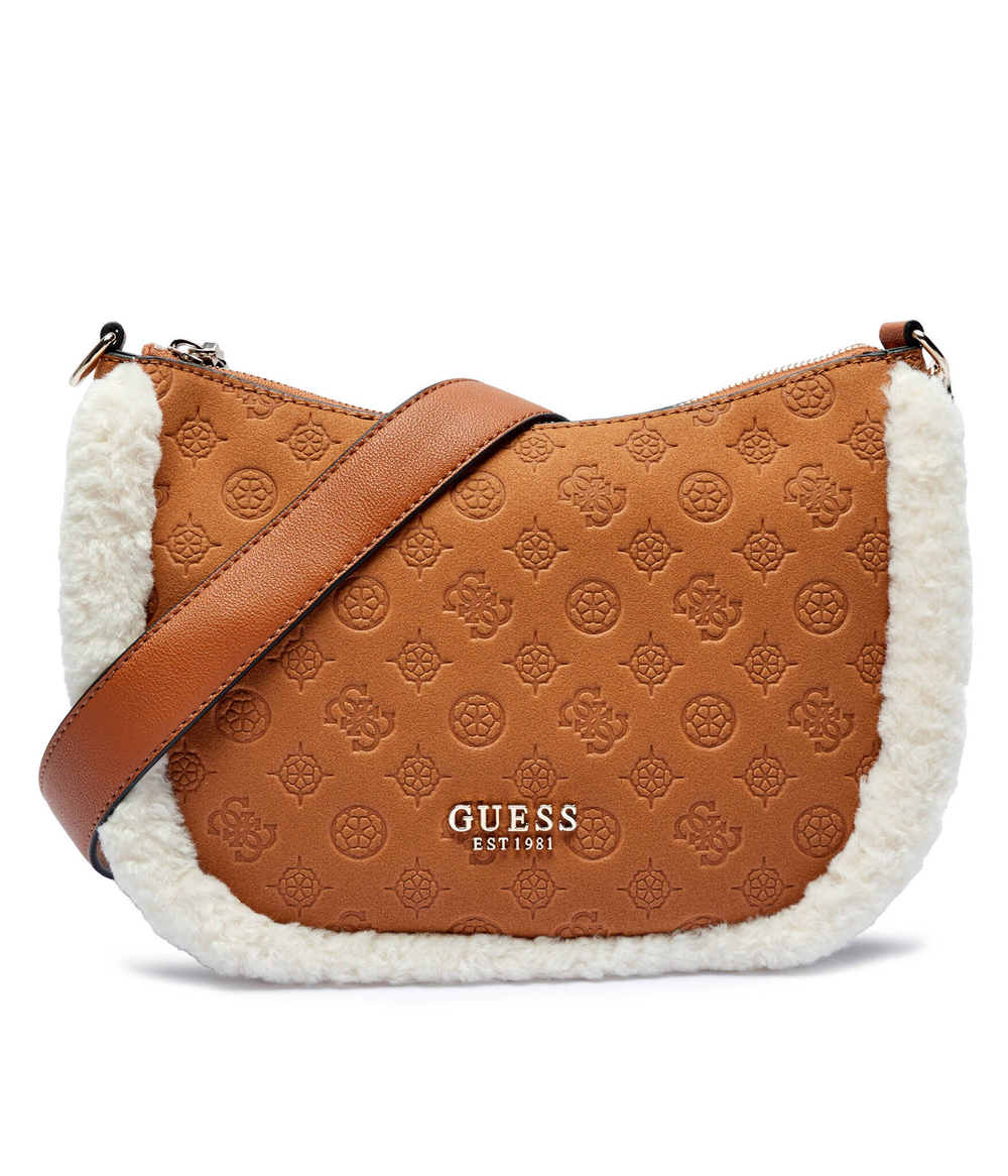 Сумка хобо DAVIKA shearling Guess - коричневый(HWPG94 97020)