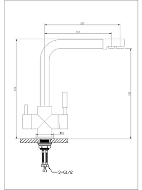 Cмеситель для кухни с фильтром для питьевой воды Feinise S9040