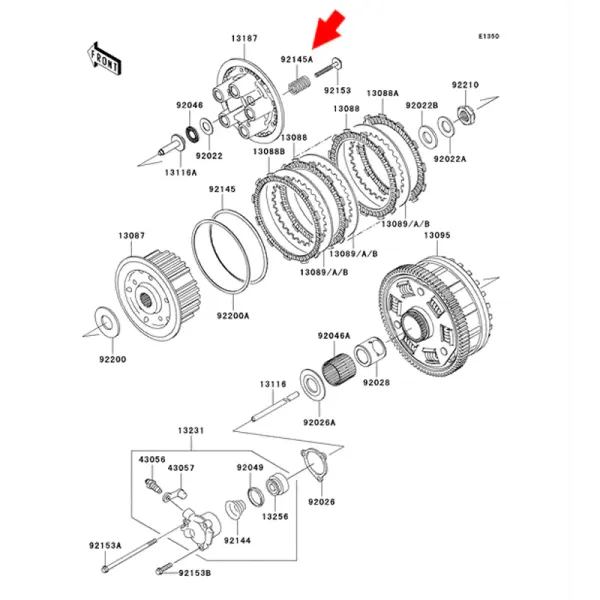Kawasaki 92145-0426 Пружина сцепления