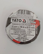 Изолента ПВХ черная YT8152 YATO 12мм x 10м x 0,13мм