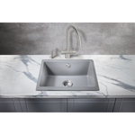 Мойка для кухни MILACIO Leon 55 Cuarzo MC.77083, серый металлик