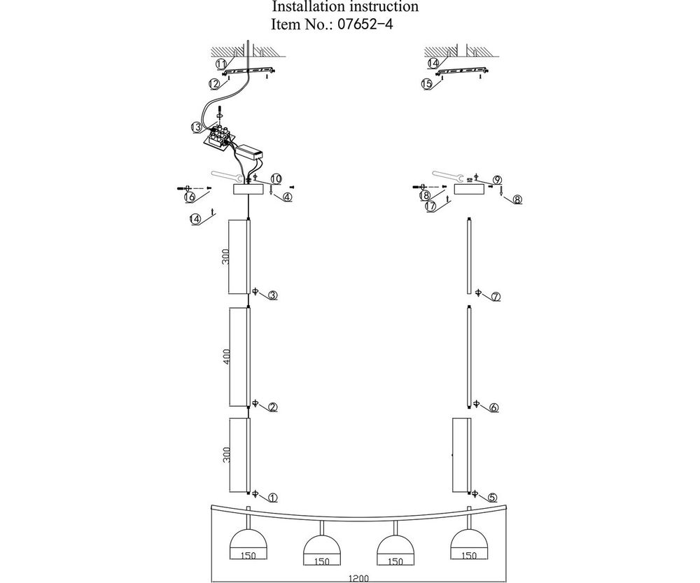 Kink Light 07652-4,19 Люстра Стиви черный