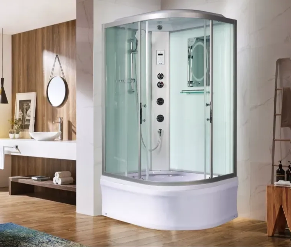 Душевая кабина WeltWasser (ВельтВассер) Halle 1204 L, с высоким поддоном, с электрикой и ГМ, 120x90x217