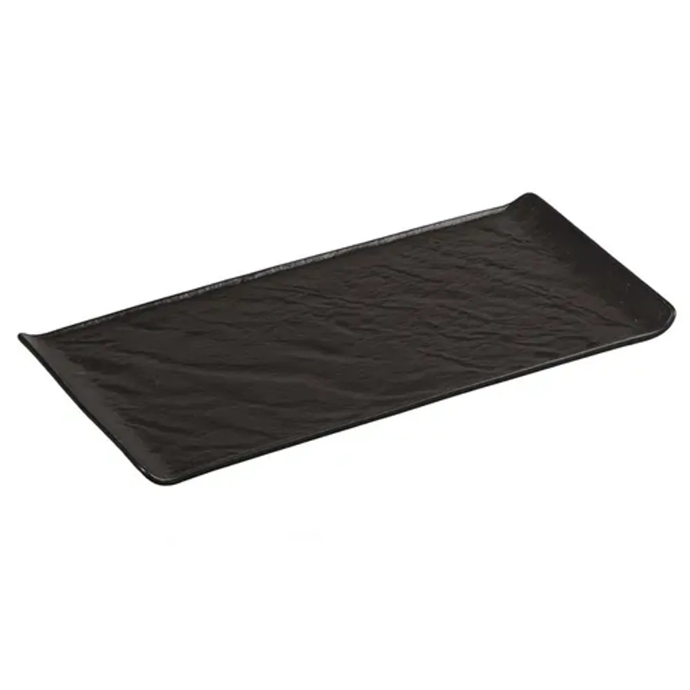 Блюдо прямоугольное 29,5*15 см h1,6 см с бортами Side Up2 Black Raw Stellar P.L. Proff Cuisine [1]