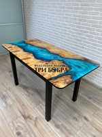 Стол стеклянный раздвижной "Река"