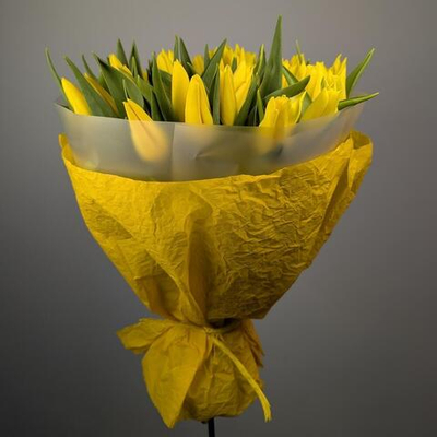 Букет из 35 Жёлтых Тюльпанов