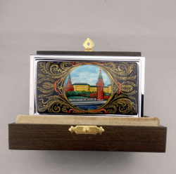 Визитница персональная "Москва" №2 (роспись Палех)