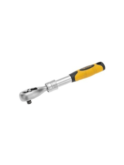 Ключ телескопический трещоточный 1/4 162-210мм CrV двухкомпонентн. рукоятка Kranz KR-12-8413