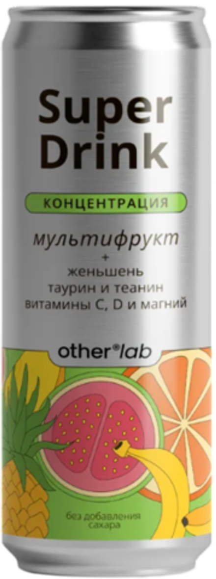 Газированный напиток Парадокс Супер Дринк Мультифрукт, Концентрация / Paradox Super Drink Multifrukt, Kontsentratsiya 0.33 - банка