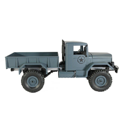 Радиоуправляемая машина MN MODEL военный грузовик (серый) 4WD 2.4G 1/16 RTR