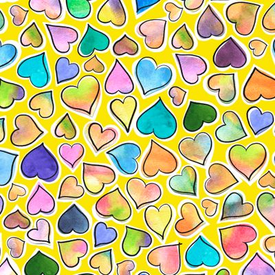 Watercolor Hearts