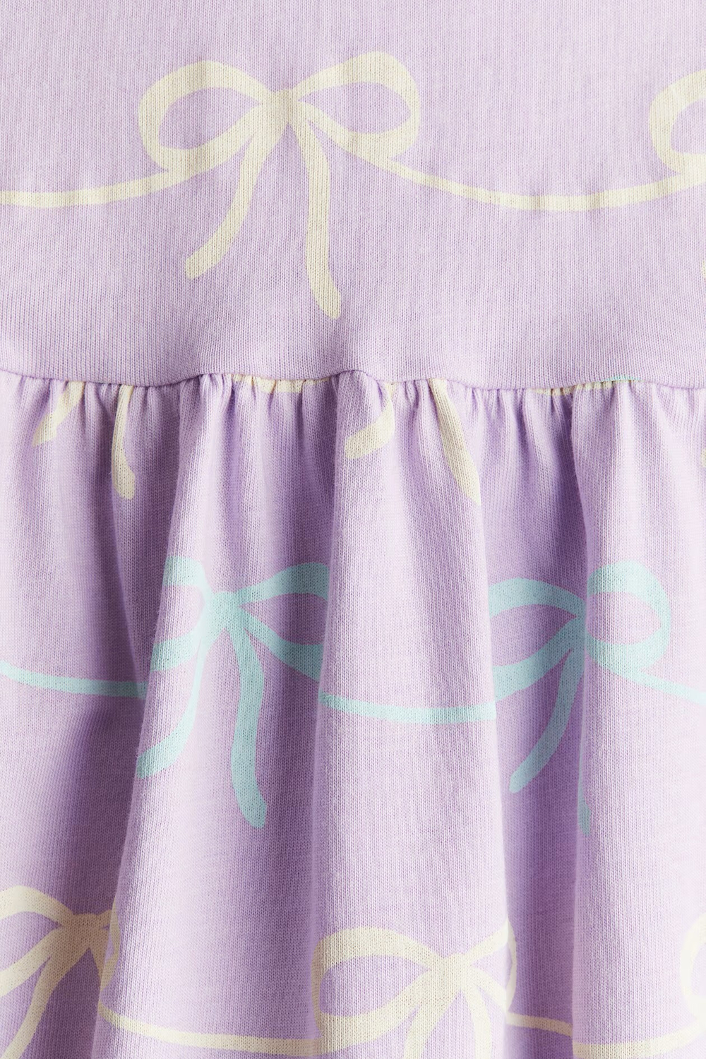 H&M Хлопковое платье с принтом, светло-фиолетовый