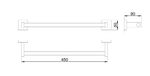 Полотенцедержатель 450 мм нерж. сталь CLASSIC 09027.S матовый