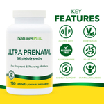 NaturesPlus, Ultra Prenatal, мультивитамины для беременных, 180 таблеток