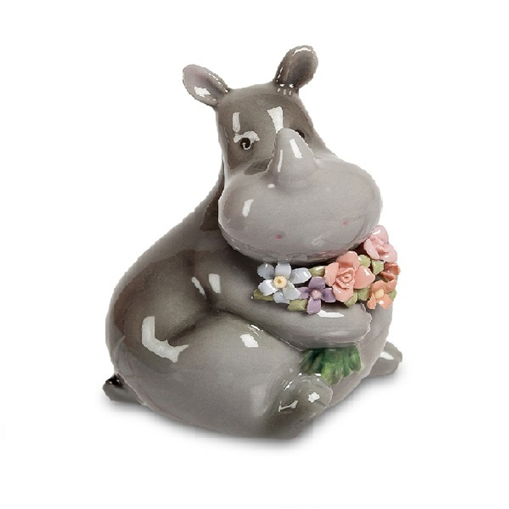 Носорог с букетом [Арт. 106093]