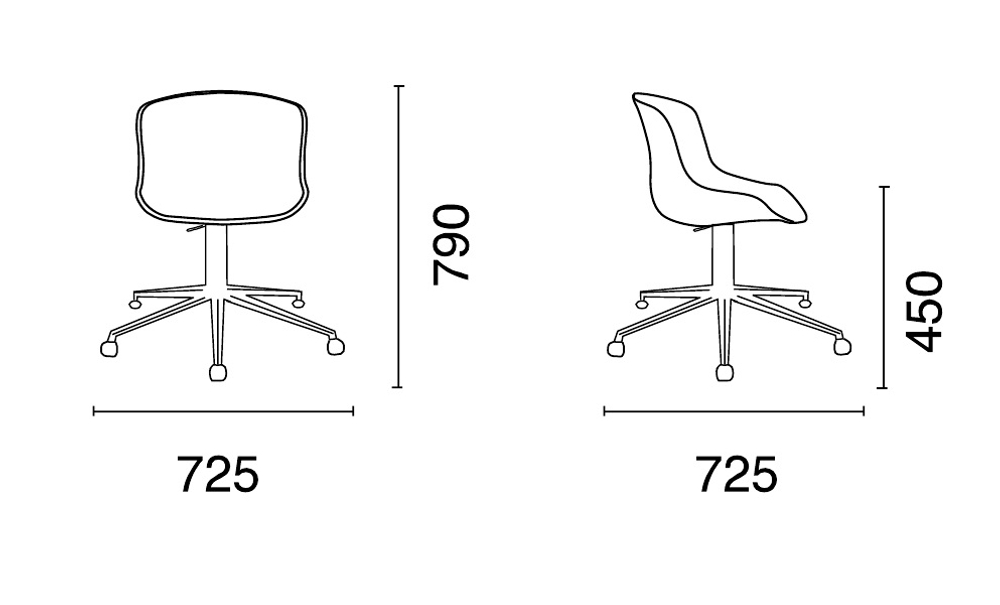 Стул офисный на колесах Papatya Globe-S Chief, тортора