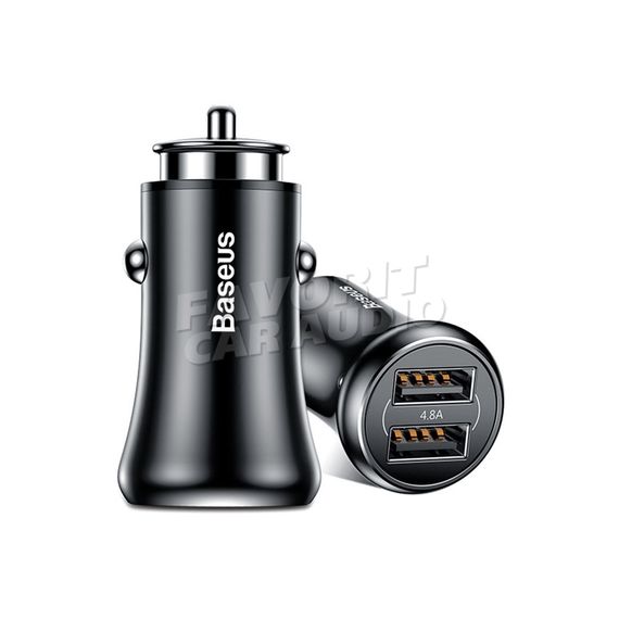 АЗУ 2USB Baseus F635 Gentleman 4800mA металл чёрный