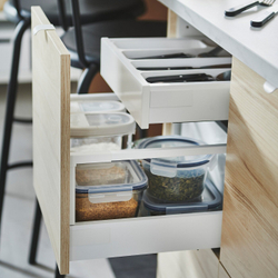 IKEA 365+ Контейнер/кастрюля для сухих продуктов, прозрачный/белый, 1,3 л