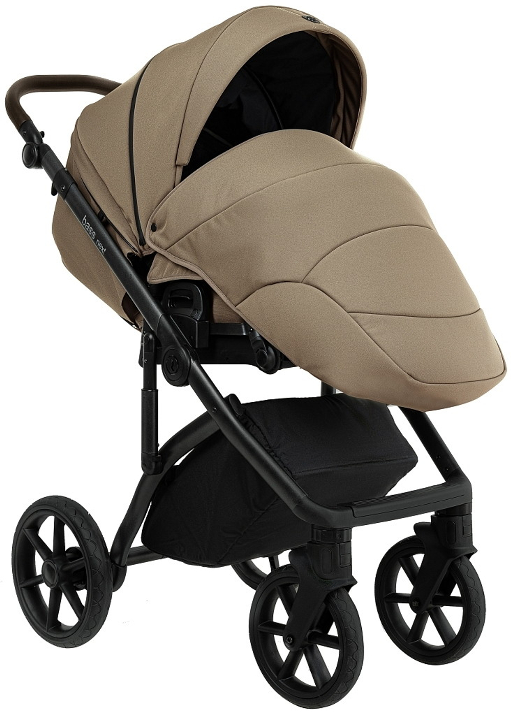 Детская коляска Roan Bass Next 2.0 2 в 1 BSN/42/2 Mocha Mousse/Black/руч.Cappuccino
