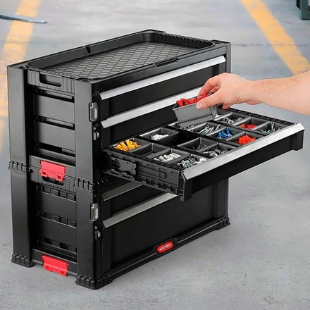 Органайзер для инструментов Keter Drawers Tool Chest, 57 х 29 х 26 см, черный