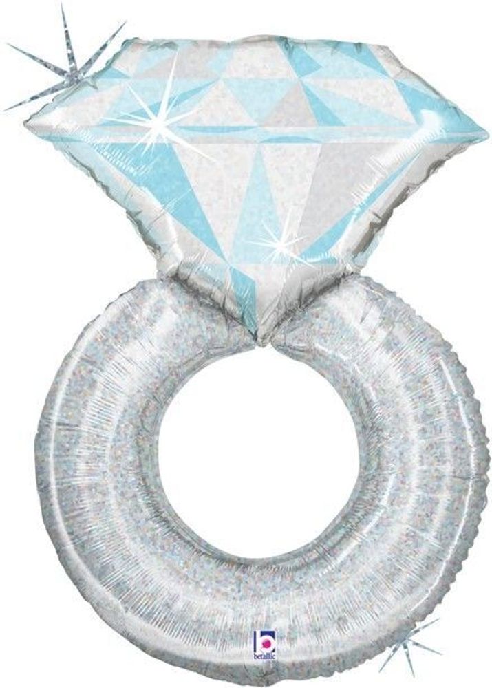 Фигура &quot;Серебряное кольцо с бриллиантом&quot; голография