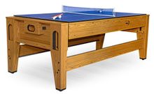Cтол-трансформер «Twister» 3 в 1 (бильярд, аэрохоккей, настольный теннис, 217 х 108 х 81 см, дуб)