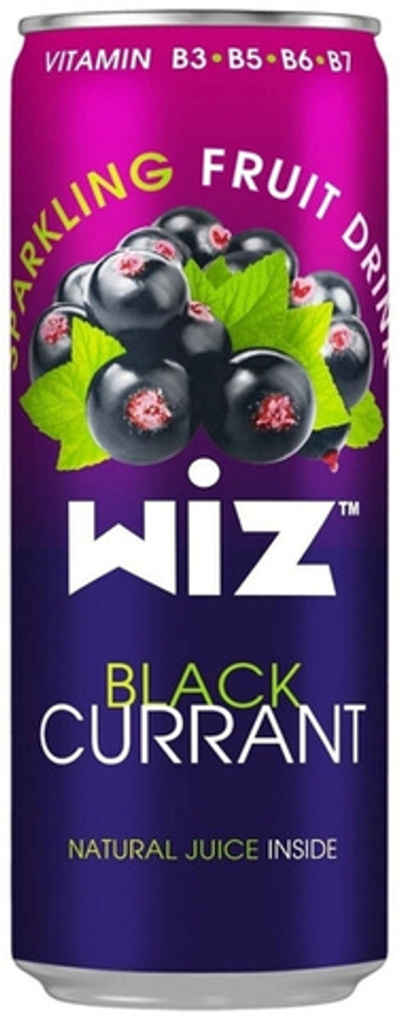 Газированный напиток Виз Черная Смородина / Wiz Black Currant 0.33 - банка