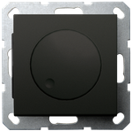 LED Диммер с накладкой 30-400W 1gang 2way, цвет черный матовый