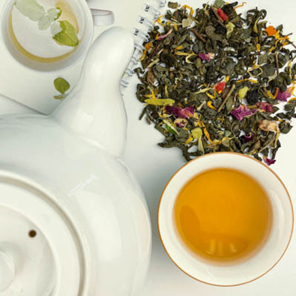 Зеленый чай BERRY-TEA "Фруктовый бриз" | 18гр под стакан | Эконом