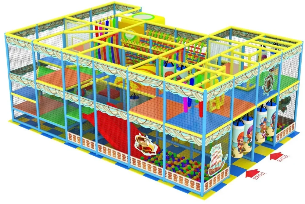 Детский игровой лабиринт «Птичка Тари» 34,6 м² (7,3*4,9*2,91м)