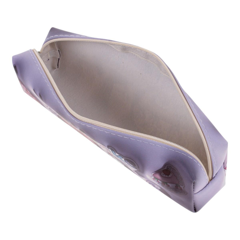 Пенал-косметичка 1 отд. 20*5,5*3,5см кожзам "Пирожное" бежевый