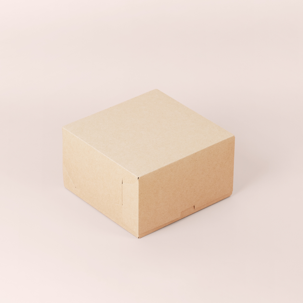 Коробка 160*160*95 мм без окна (компонент 4 капкейка) (крафт)