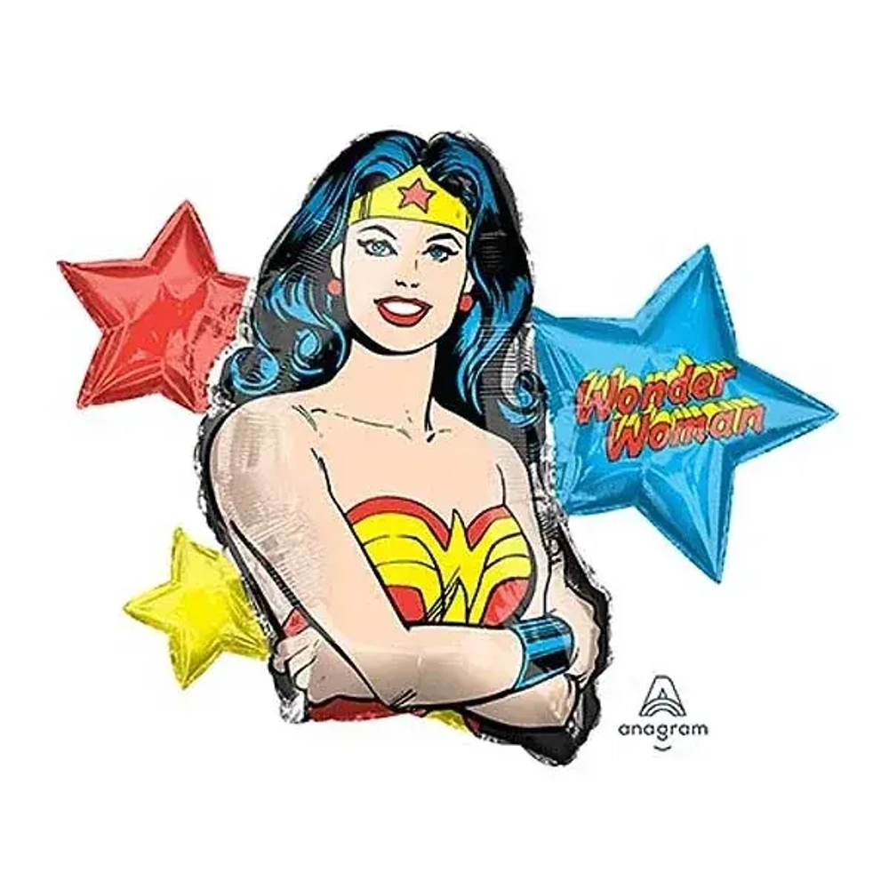 Шар фигура "Чудо-Женщина" 66 см