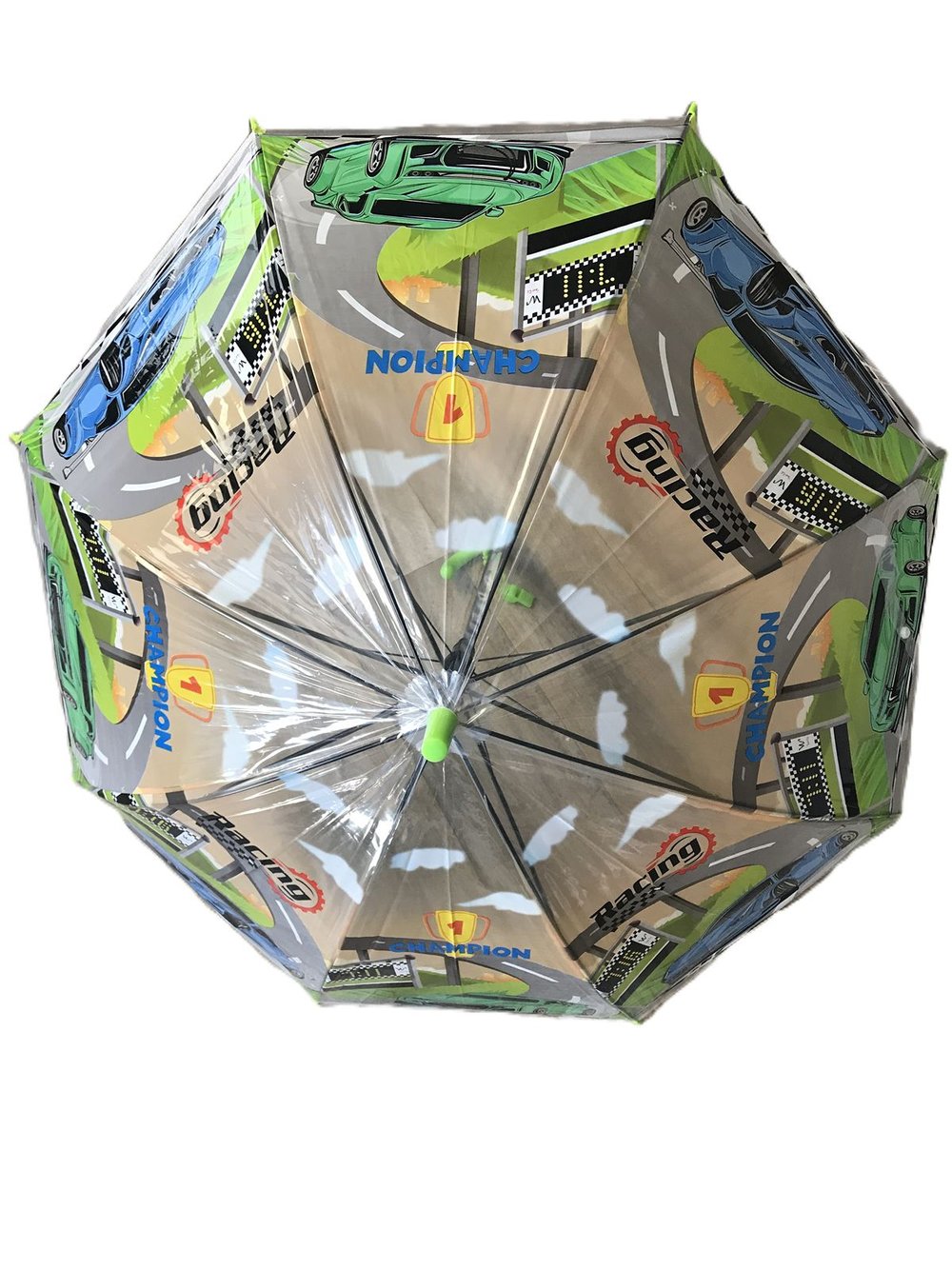 Зонт детский с рисунком Чемпион зеленый
