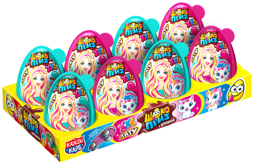 Печенье с шоколадной пастой и игрушкой ШОКОПРИЗ XXL для девочек 30гр*8шт*6 блоков.