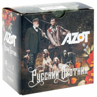 Патрон 12/70 Aзот №1 б/к 32г Русский Охотник, коробка 25 шт.