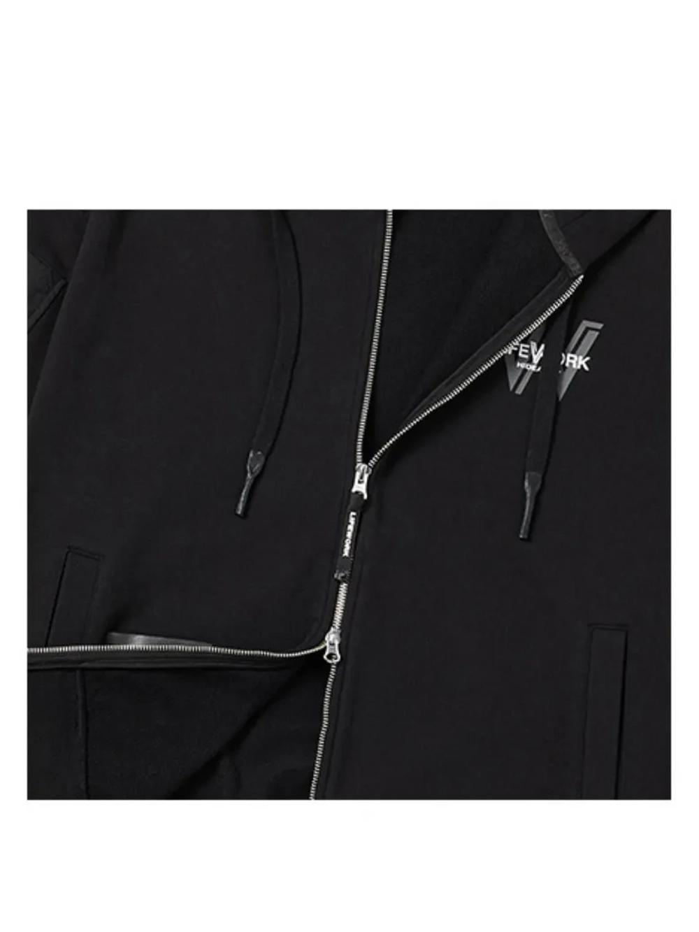 Худи на молнии с капюшоном с логотипом ladok на рукаве