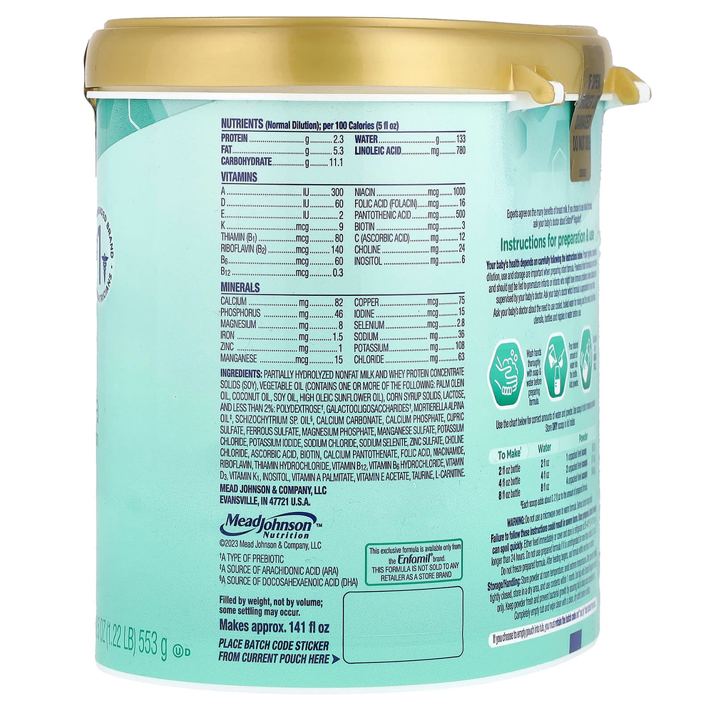 Enfamil, Reguline® Infant Formula, молочный порошок с железом, 0–12 месяцев, 553 г (19,5 унции)