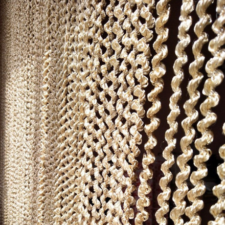 Нитяные шторы спираль - бежевые. Ш-300 см., В - 280 см. Арт.: 14