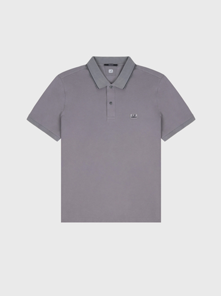 Поло C.P. Company Stretch Piquet Line Silver Gray