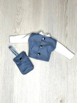 Джинсовый бомбер и рюкзак для кукол Paola Reina 32 см (1011)