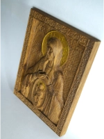 Освященная Икона Божией Матери «Помощница в родах» из дуба
