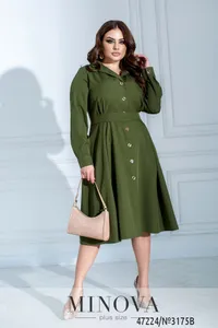 Платье 3175B-Хаки Minova