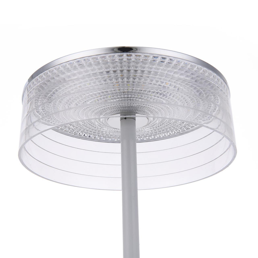 8252/1TL LEDIO LN25 393 серебро/белый/прозрачный, металл/акрил Настольная лампа LED 7W 400К 220V SATIANA