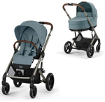 Коляска Cybex Balios S Lux TPE complete Cloud G Moon Black Plus 3 в 1 Stormy Blue с дождевиками