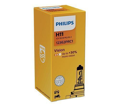 Лампа 12 В H11 55 Вт PGJ19-2 +30 галогенная Philips