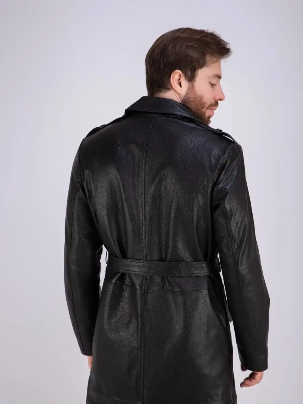 Плащ кожаный из натуральной кожи Турция