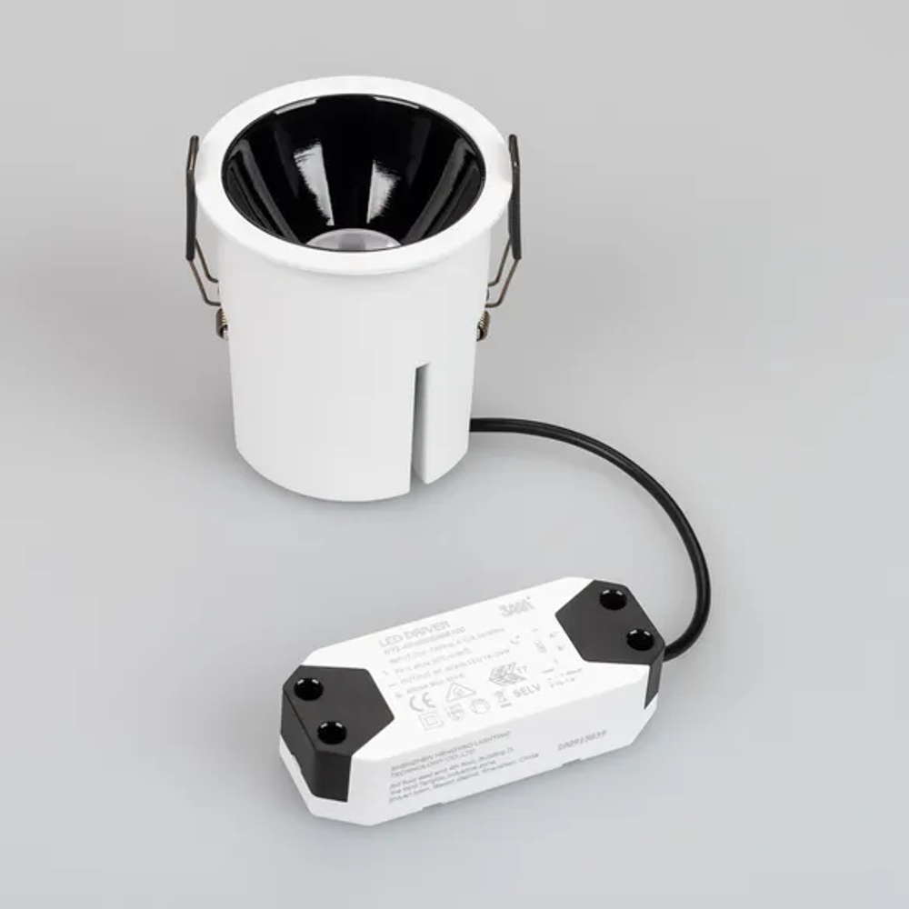 Светильник MS-ATLAS-BUILT-R90-25W Warm3000 (WH-BK, 30 deg, 230V) (Arlight, IP20 Металл, 5 лет) 035457