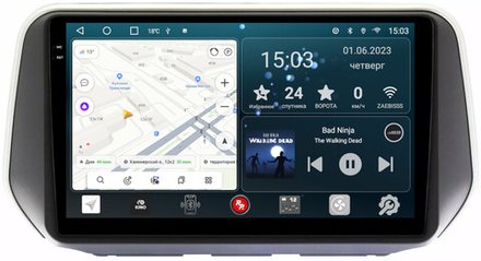 Магнитола для Hyundai Santa Fe 2018-2020 - RedPower 410 Android 10, QLED+2K, ТОП процессор, 6Гб+128Гб, CarPlay, SIM-слот